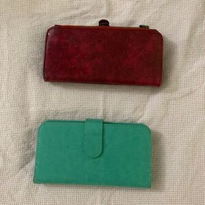Red and Teal Women's Wallet Set